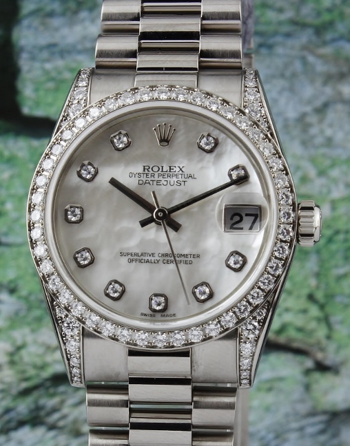 (image for) 100% ORIGINAL ROLEX MIDSIZE 18K YELLOW GOLD OYSTER PERPETUAL DATEJUST - 78159